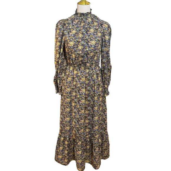 Universal Threads Dresses & Skirts - Target Cottage Core Floral Maxi Dress Size XS Blue Gold Prairie Feminine Modest